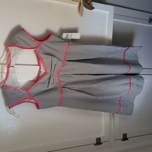 London Times Women's Sleeves Striped Dress 8P NWT